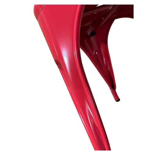 Καρέκλα ArteLibre Βιομηχανικού Τύπου Vintage TOLIKO Κόκκινο Μέταλλο 44x49x84cm