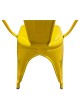 Καρέκλα ArteLibre Βιομηχανικού Τύπου Vintage TOLIKO Κίτρινο Μέταλλο 44x49x84cm