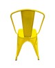 Καρέκλα ArteLibre Βιομηχανικού Τύπου Vintage TOLIKO Κίτρινο Μέταλλο 44x49x84cm