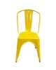 Καρέκλα ArteLibre Βιομηχανικού Τύπου Vintage TOLIKO Κίτρινο Μέταλλο 44x49x84cm