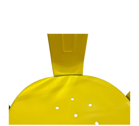 Καρέκλα ArteLibre Βιομηχανικού Τύπου Vintage TOLIKO Κίτρινο Μέταλλο 44x49x84cm