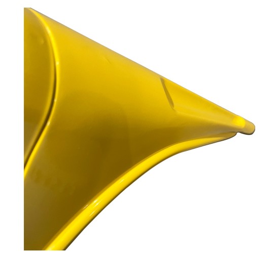 Καρέκλα ArteLibre Βιομηχανικού Τύπου Vintage TOLIKO Κίτρινο Μέταλλο 44x49x84cm