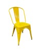 Καρέκλα ArteLibre Βιομηχανικού Τύπου Vintage TOLIKO Κίτρινο Μέταλλο 44x49x84cm