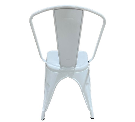 Καρέκλα ArteLibre Βιομηχανικού Τύπου Vintage TOLIKO Λευκό Μέταλλο 44x49x84cm