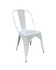 Καρέκλα ArteLibre Βιομηχανικού Τύπου Vintage TOLIKO Λευκό Μέταλλο 44x49x84cm