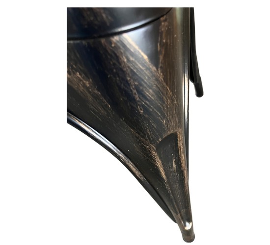 Καρέκλα ArteLibre Βιομηχανικού Τύπου Vintage TOLIKO Μαύρο Αντικέ Μέταλλο 44x49x84cm