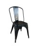 Καρέκλα ArteLibre Βιομηχανικού Τύπου Vintage TOLIKO Μαύρο Αντικέ Μέταλλο 44x49x84cm