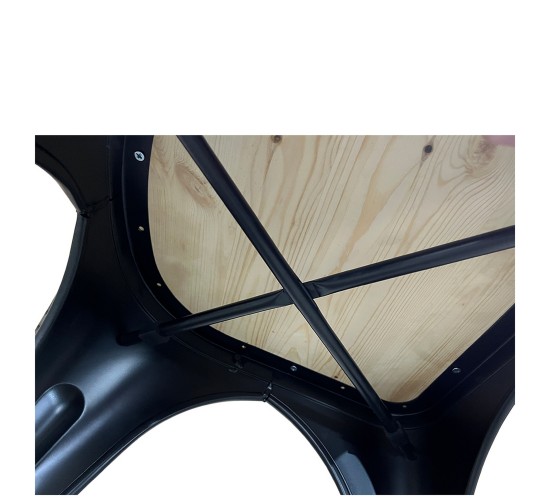 Καρέκλα ArteLibre Βιομηχανικού Τύπου Vintage TOLIKO II Μαύρο Ματ/Καφέ Μέταλλο/Ξύλο 45x53x85cm