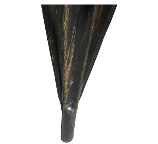 Καρέκλα ArteLibre Βιομηχανικού Τύπου Vintage TOLIKO II Μαύρο Αντικέ/Φυσικό Μέταλλο/Ξύλο 45x53x85cm