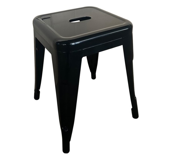 Σκαμπό ArteLibre Βιομηχανικού Τύπου Vintage VELINO Μαύρο Μέταλλο 38x38x45cm