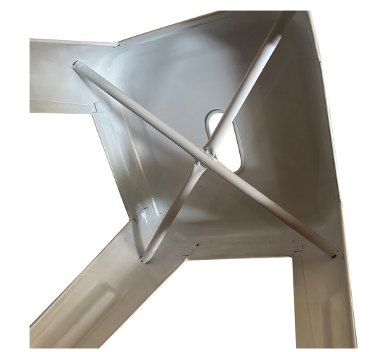 Σκαμπό ArteLibre Βιομηχανικού Τύπου Vintage VELINO Λευκό Μέταλλο 38x38x45cm