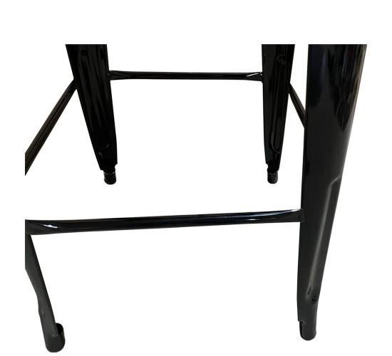 Σκαμπό Bar ArteLibre Βιομηχανικού Τύπου Vintage MOLERO Μαύρο Μέταλλο 43x43x94cm