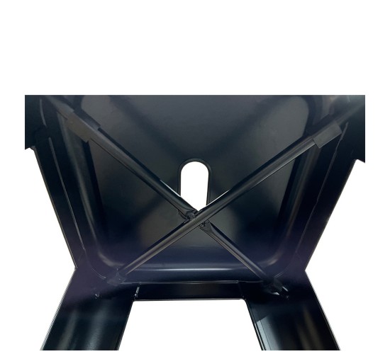 Σκαμπό Bar ArteLibre Βιομηχανικού Τύπου Vintage SILANO Μαύρο Ματ Μέταλλο 42x42x76cm