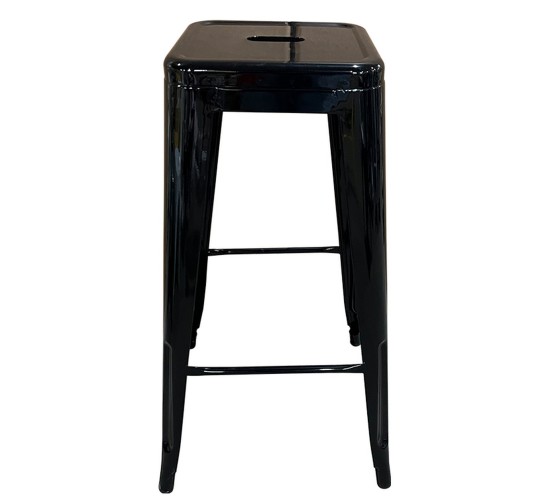 Σκαμπό Bar ArteLibre Βιομηχανικού Τύπου Vintage SILANO Μαύρο Μέταλλο 42x42x76cm