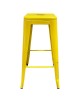 Σκαμπό Bar ArteLibre Βιομηχανικού Τύπου Vintage SILANO Κίτρινο Μέταλλο 42x42x76cm