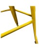 Σκαμπό Bar ArteLibre Βιομηχανικού Τύπου Vintage SILANO Κίτρινο Μέταλλο 42x42x76cm