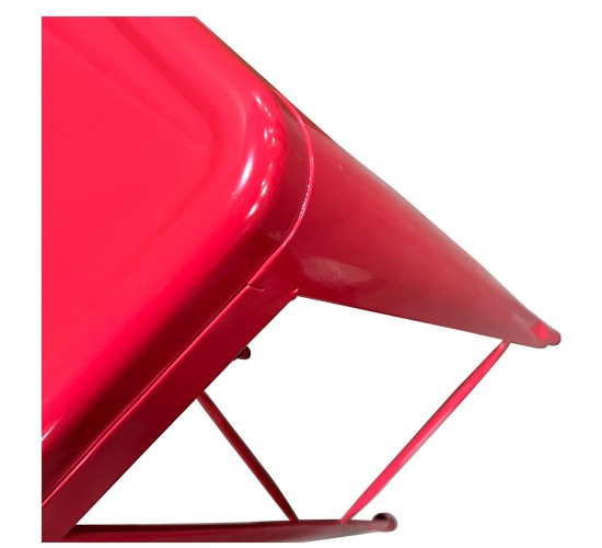 Σκαμπό Bar ArteLibre Βιομηχανικού Τύπου Vintage SILANO Κόκκινο Μέταλλο 42x42x76cm