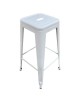 Σκαμπό Bar ArteLibre Βιομηχανικού Τύπου Vintage SILANO Λευκό Μέταλλο 42x42x76cm