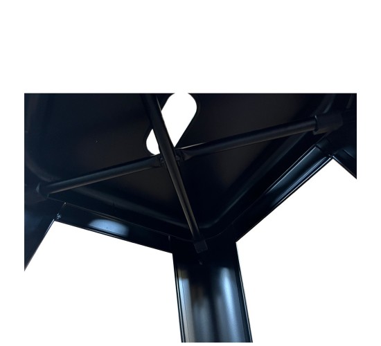 Σκαμπό Bar ArteLibre Βιομηχανικού Τύπου Vintage SILANO Μαύρο Αντικέ Μέταλλο 42x42x76cm