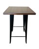 Τραπέζι Bar ArteLibre Βιομηχανικού Τύπου Vintage ARTEKTO Μαύρο/Καφέ Μέταλλο/Ξύλο 60x60x103cm