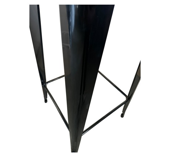 Τραπέζι Bar ArteLibre Βιομηχανικού Τύπου Vintage ARTEKTO Μαύρο/Καφέ Μέταλλο/Ξύλο 60x60x103cm