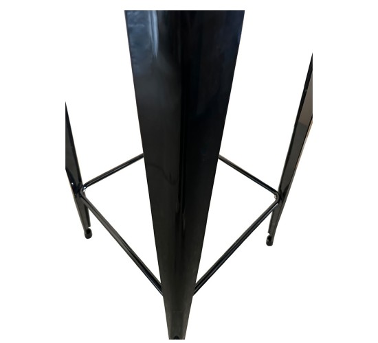 Τραπέζι Bar ArteLibre Βιομηχανικού Τύπου Vintage ARTEKTO Μαύρο Μέταλλο/Ξύλο 60x60x103cm