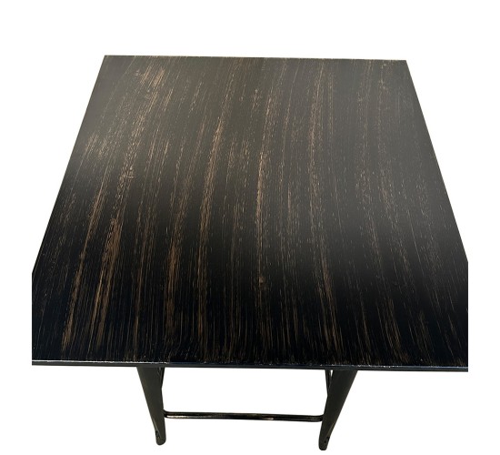 Τραπέζι Bar ArteLibre Βιομηχανικού Τύπου Vintage ARTEKTO Μαύρο Αντικέ Μέταλλο/Ξύλο 60x60x103cm