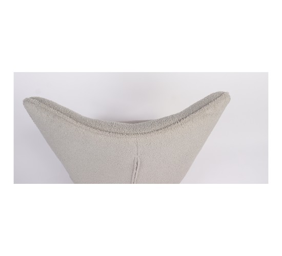 Πολυθρόνα ArteLibre MARION Γκρι Ύφασμα Μπουκλέ/Ξύλο 73x69x96cm