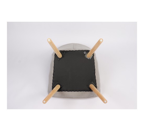 Πολυθρόνα ArteLibre MARION Γκρι Ύφασμα Μπουκλέ/Ξύλο 73x69x96cm