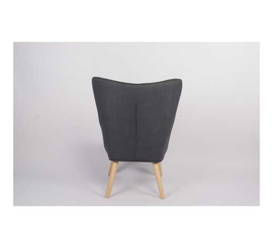 Πολυθρόνα ArteLibre BRIAR Κίτρινο/Μπλε Patchwork Ύφασμα/Ξύλο 73x69x96cm