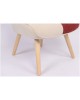 Πολυθρόνα ArteLibre BRIAR Μπορντό/Γκρι Patchwork Ύφασμα/Ξύλο 73x69x96cm