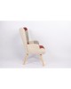 Πολυθρόνα ArteLibre BRIAR Μπορντό/Γκρι Patchwork Ύφασμα/Ξύλο 73x69x96cm