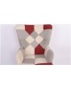 Πολυθρόνα ArteLibre BRIAR Μπορντό/Γκρι Patchwork Ύφασμα/Ξύλο 73x69x96cm