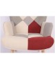 Πολυθρόνα ArteLibre BRIAR Μπορντό/Γκρι Patchwork Ύφασμα/Ξύλο 73x69x96cm