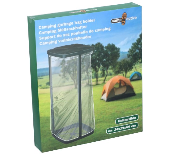 Κάδος Απορριμμάτων Camping Αναδιπλούμενος 34x29x69cm CAMP ACTIVE