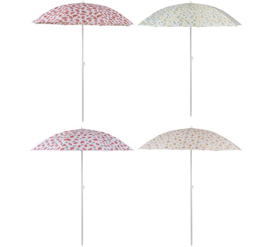 Ομπρέλα Παραλίας Πολύχρωμο Φ1.8x2m Σε 4 Σχέδια
