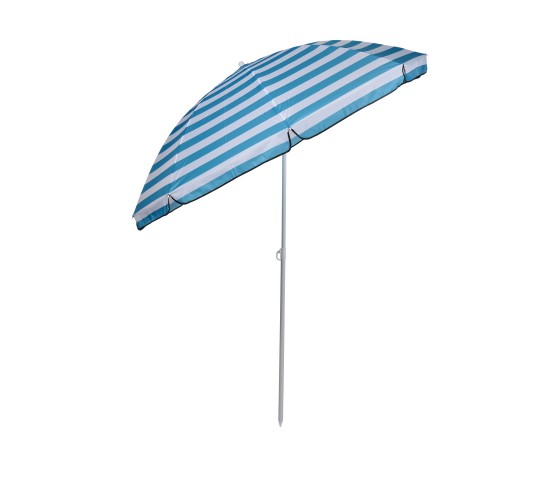 Ομπρέλα Παραλίας Ριγέ Μπλε/Λευκό Φ1.7m