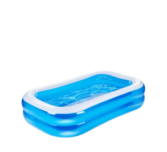 Οικογενειακή Πισίνα Δύο Δακτυλίων Μπλε/Λευκό PVC 207x132x46cm