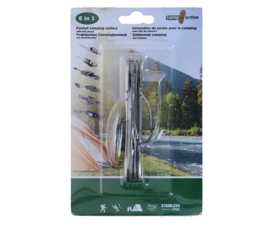 Σετ Μαχαιροπήρουνα Camping 6 σε 1 Ανοξείδωτο Ατσάλι CAMP ACTIVE