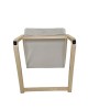 Πολυθρόνα ArteLibre NORDVIK Μπεζ/Φυσικό Ύφασμα/Ξύλο 60x71x105cm