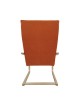 Πολυθρόνα ArteLibre NORDVIK Πορτοκαλί/Φυσικό Ύφασμα/Ξύλο 60x71x105cm