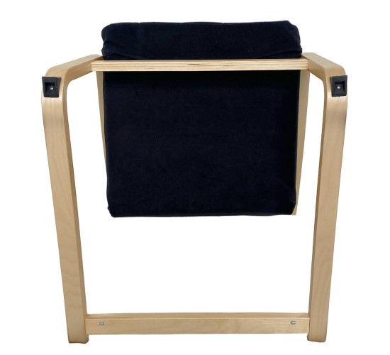 Πολυθρόνα ArteLibre NORDVIK Μαύρο/Φυσικό Ύφασμα/Ξύλο 60x71x105cm