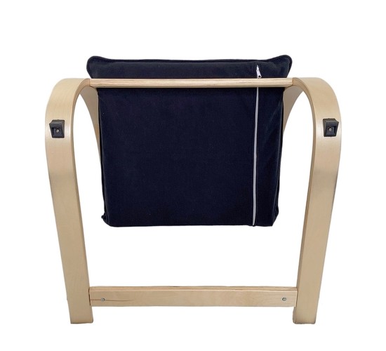 Πολυθρόνα ArteLibre VESNA Μαύρο/Φυσικό Ύφασμα/Ξύλο 67x78x92cm