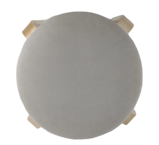 Σκαμπό ArteLibre MILOA Mπεζ/Φυσικό Ύφασμα/Ξύλο 42x42x45cm