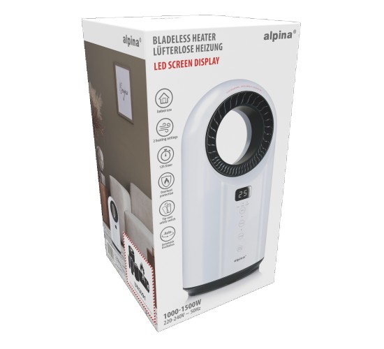 Θερμαντικό Χωρίς Έλικες PTC 1000/1500W ALPINA