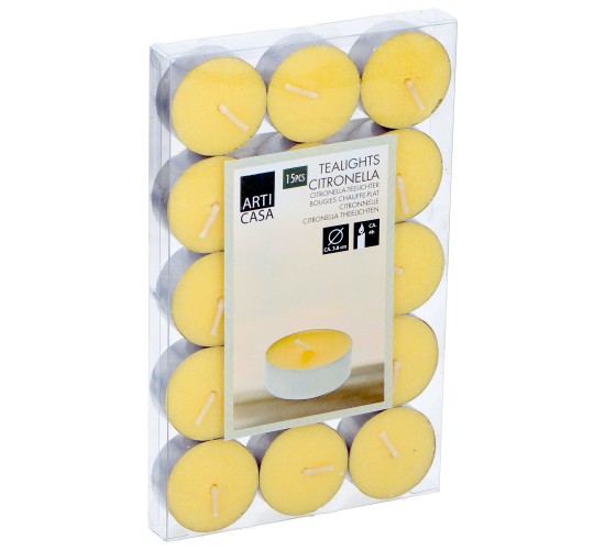 Κεριά Ρεσώ Citronella Tealight 15Τμχ ARTI CASA Κεριά Ρεσώ Citronella Tealight 15Τμχ ARTI CASA