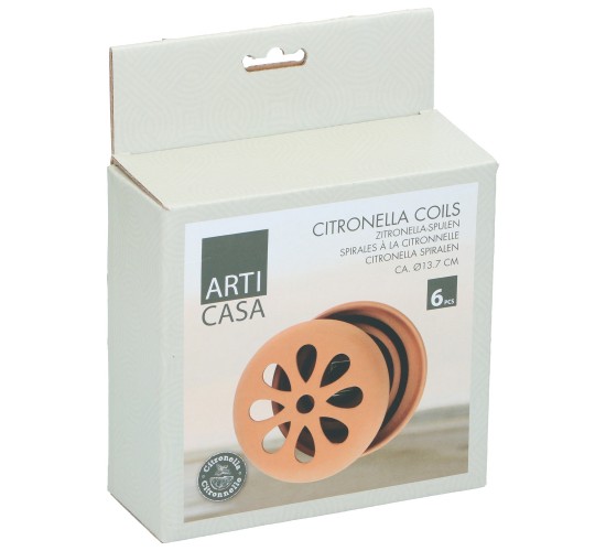 Σετ Σπείρες Citronella Σε Δοχείο Τερακότα 7Τμχ ARTI CASA
