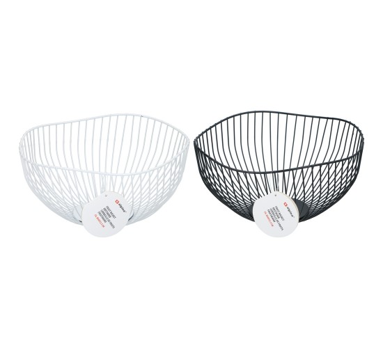 Καλάθι Φρούτων Μέταλλο Φ26x12.5cm Σε 2 Χρώματα ALPINA