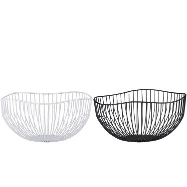 Καλάθι Φρούτων Μέταλλο Φ26x12.5cm Σε 2 Χρώματα ALPINA