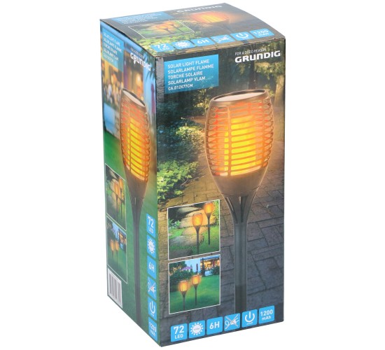 Φανάρι Κήπου LED Ηλιακό Φ12x77cm GRUNDIG Φανάρι Κήπου LED Ηλιακό Φ12x77cm GRUNDIG